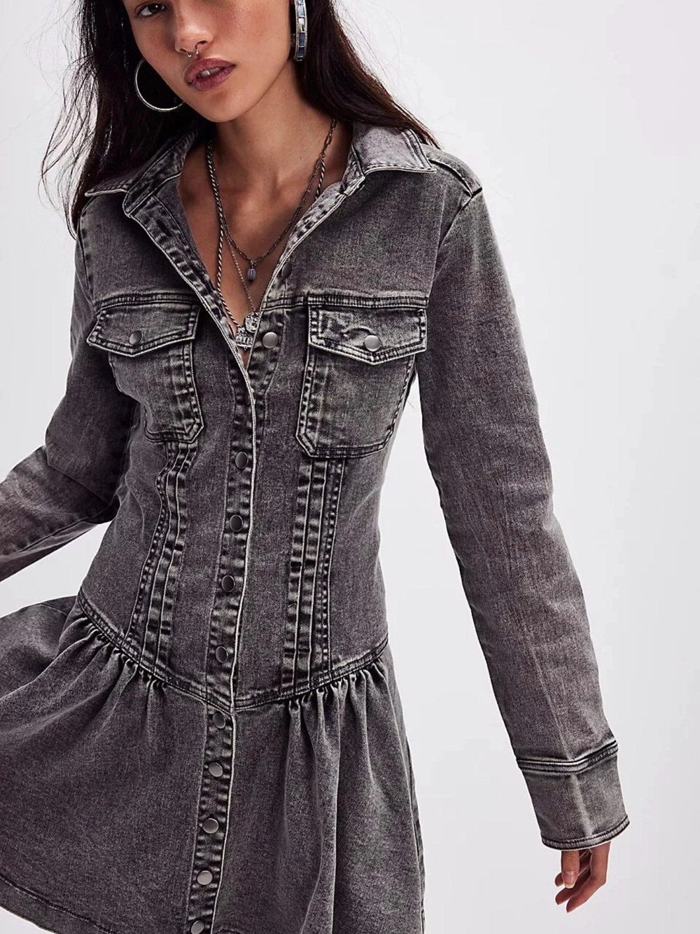 Free People “Roadhouse” Mini Dress - NWOT - Picture 2 of 3